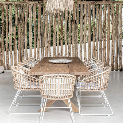 Zoco Home Outdoor Jaipur Rattan Outdoor Chair | White