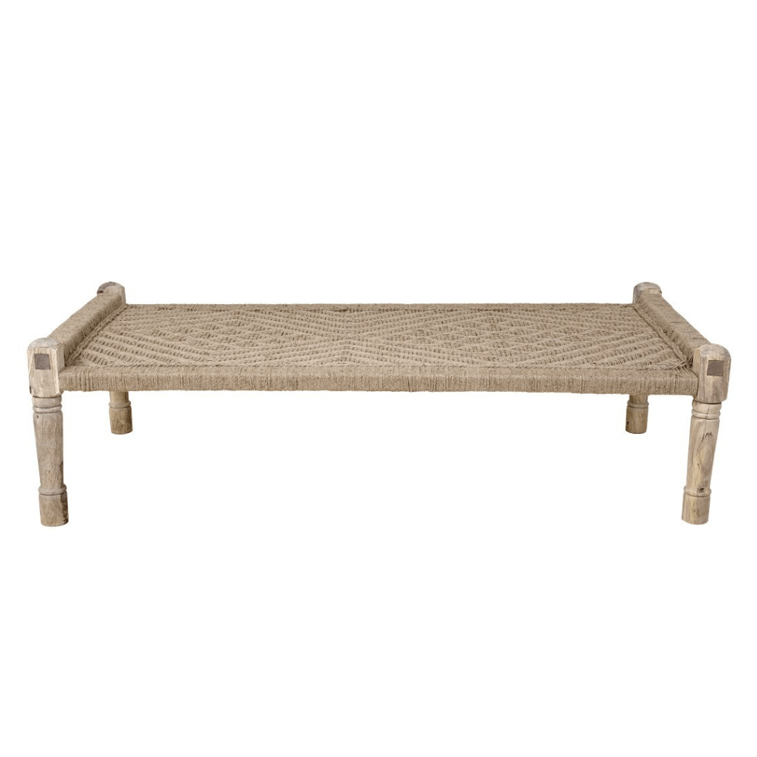 Zoco Home Jute Bench | Natural 185x85x57cm