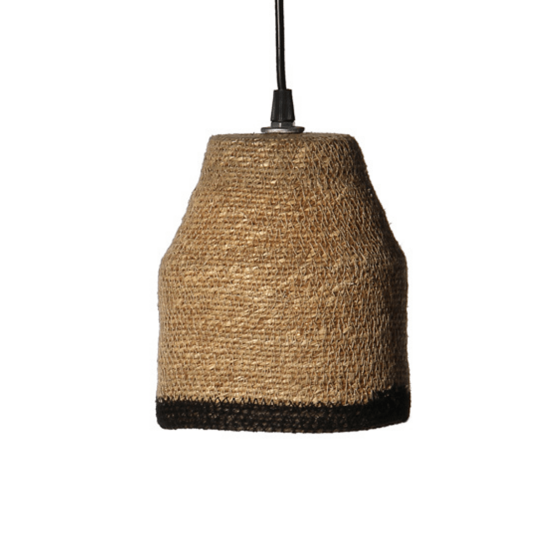Zoco Home Jute Ceiling Lamp | Natural/Black 15x18cm