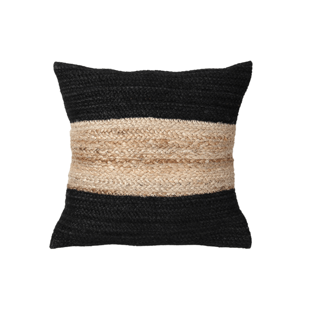 Zoco Home Jute Pillow | Black/Natural 45x45cm