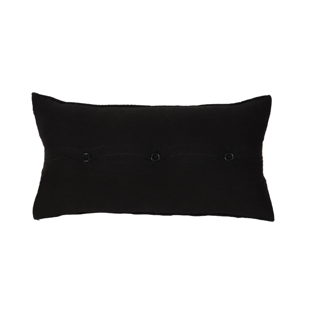 Zoco Home Jute Pillow | Black/Natural 60x30cm