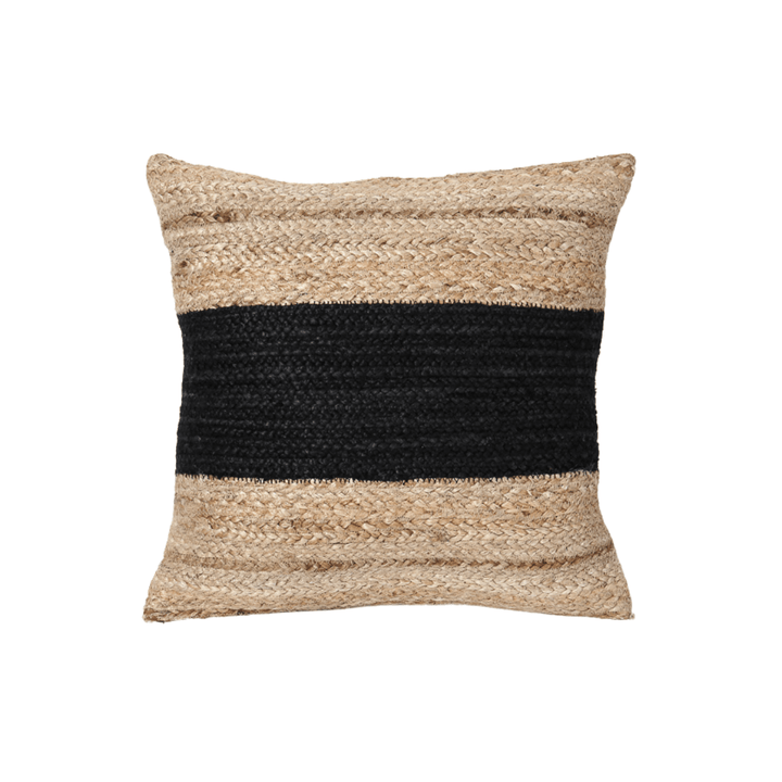 Zoco Home Jute Pillow | Natural/Black 45x45cm