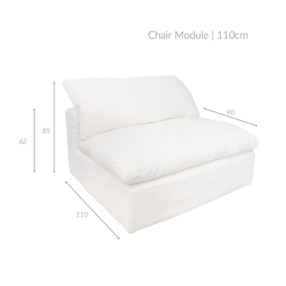 Zoco Home Lagoon Linen Chair Module | 110cm