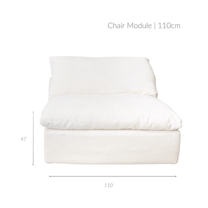 Zoco Home Lagoon Linen Chair Module | 110cm