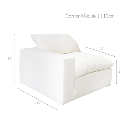 Zoco Home Lagoon Linen Corner Module | 110cm