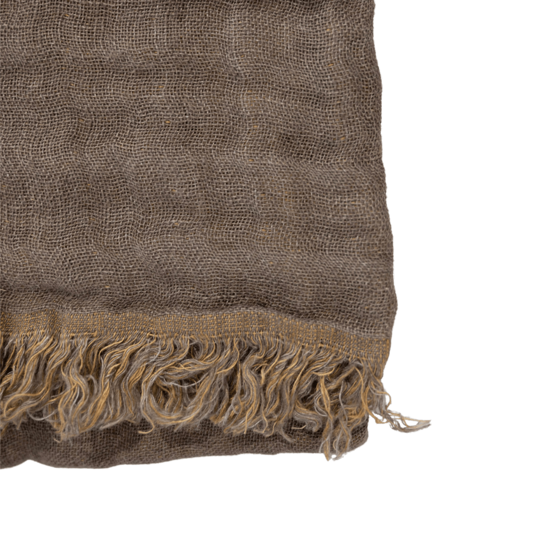 Zoco Home Textiles Linen Bedspread | Brownie/Tobacco | 135x200cm