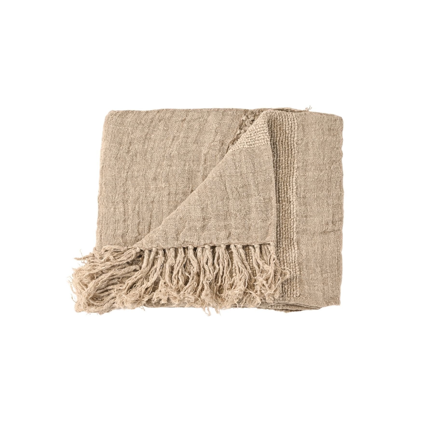 Zoco Home Textiles Linen Bedspread | Natural 170x130cm