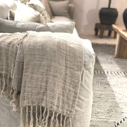 Zoco Home Linnen sprei | Naturel 170 x 130 cm