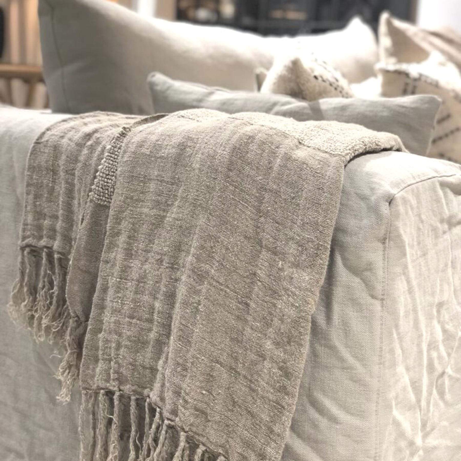Zoco Home Linnen sprei | Naturel 170 x 130 cm