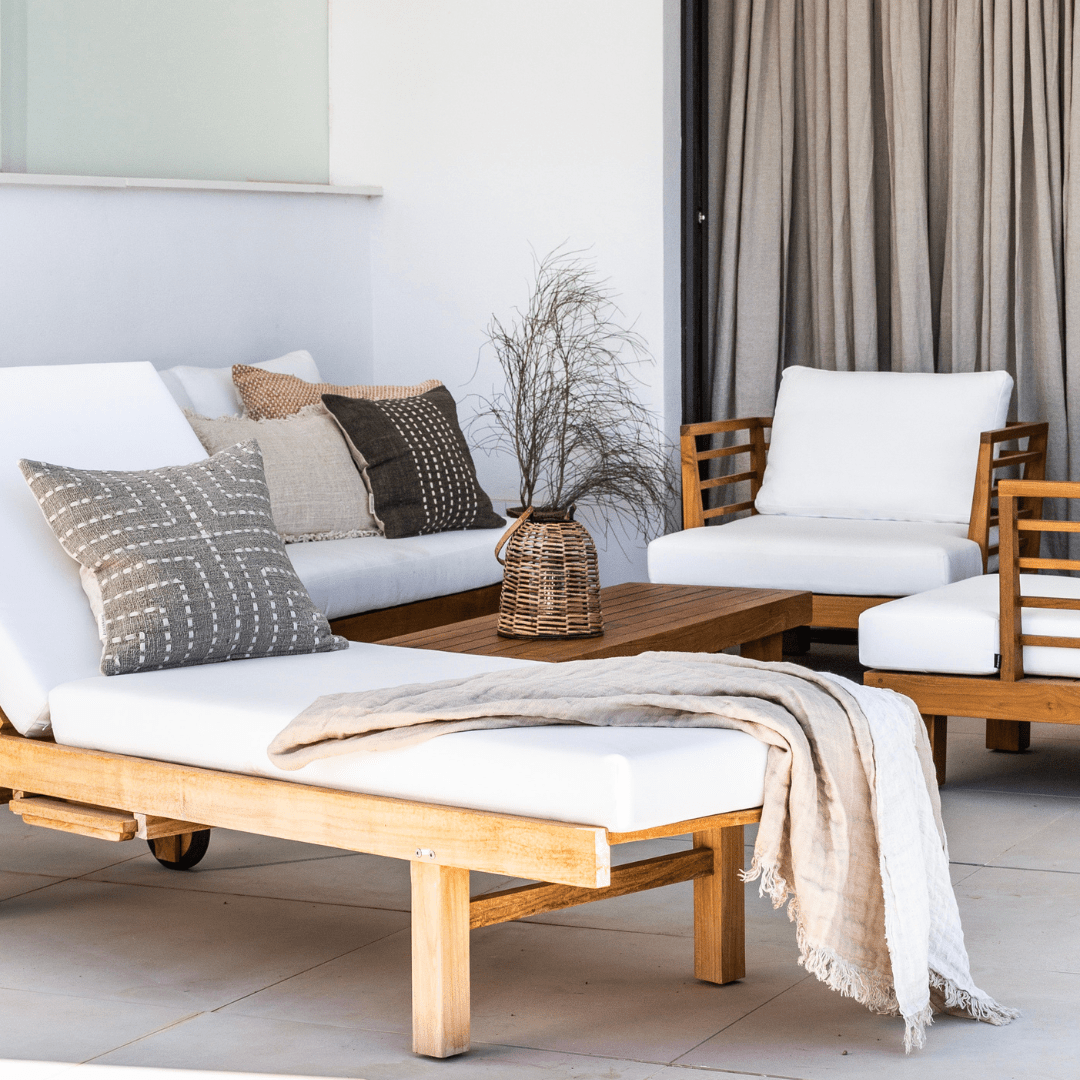 Zoco Home Textiles Linen Bedspread | Natural/White | 135x200cm