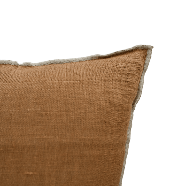 Zoco Home Cushion Linen Cushion Cover Nai Edge |  Tobacco 40x60cm