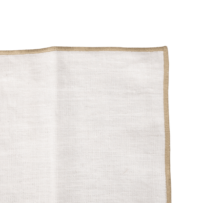 Zoco Home Cushion Linen Cushion Cover Nai Edge |  White 40x60cm
