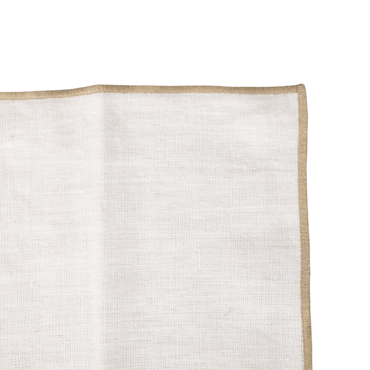 Zoco Home Cushion Linen Cushion Cover Nai Edge |  White 40x60cm