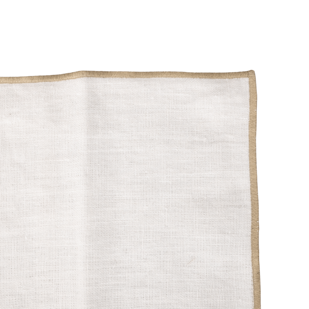 Zoco Home Cushion Linen Cushion Cover Nai Edge |  White 45x45cm