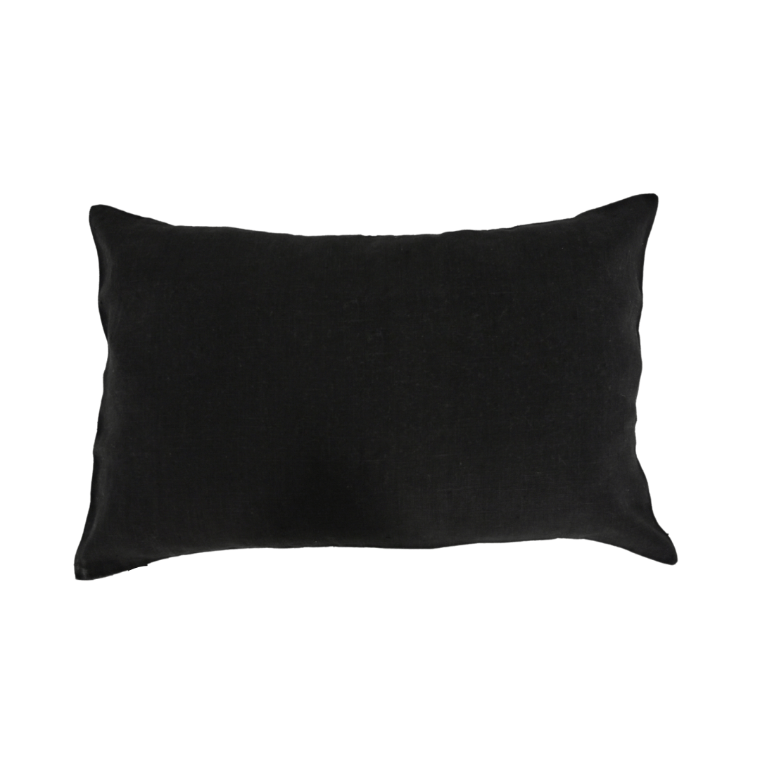 Zoco Home Linen Cushion Cover | Stonewashed Black | 40x60cm