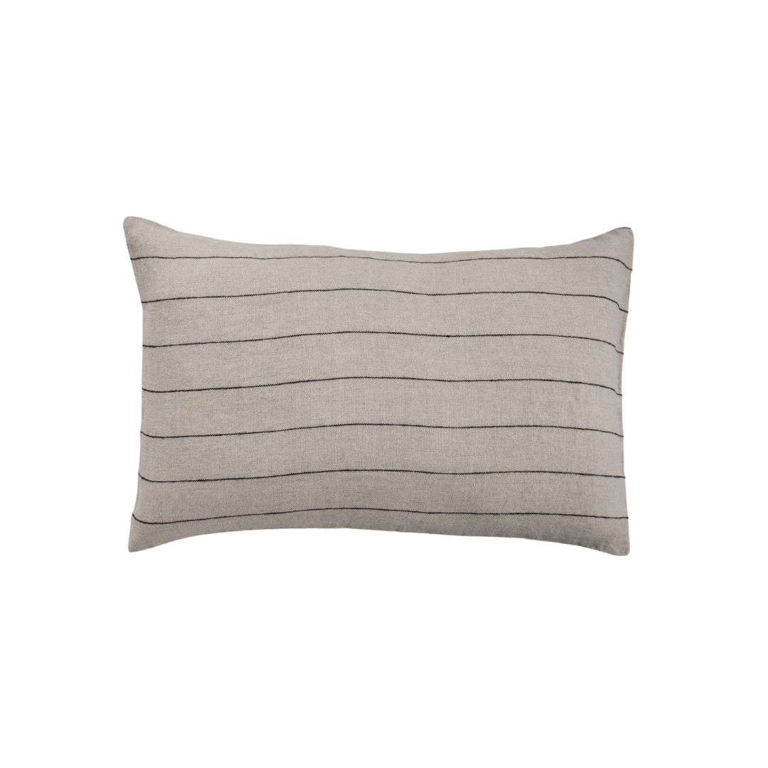 Zoco Home Cushion Linen Cushion Cover | Stonewashed Natural/Black NB 40x60cm