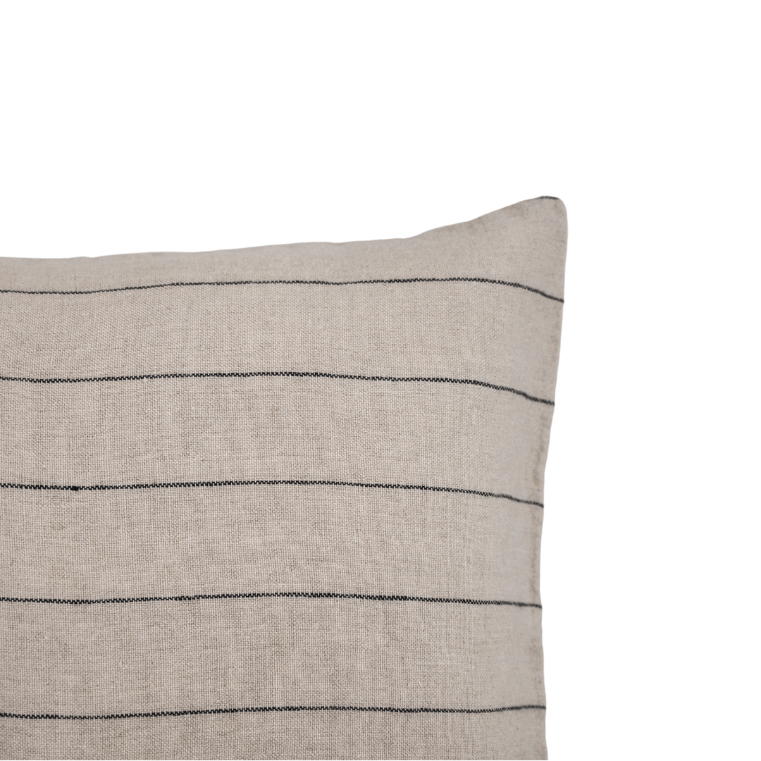 Zoco Home Cushion Linen Cushion Cover | Stonewashed Natural/Black NB 40x60cm