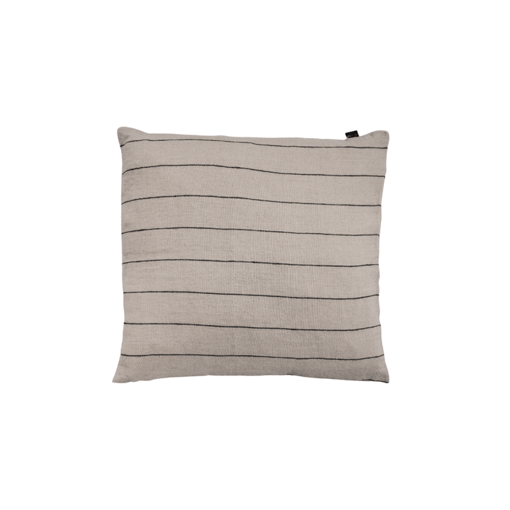 Zoco Home Cushion Linen Cushion Cover | Stonewashed Natural/Black NB | 45x45cm
