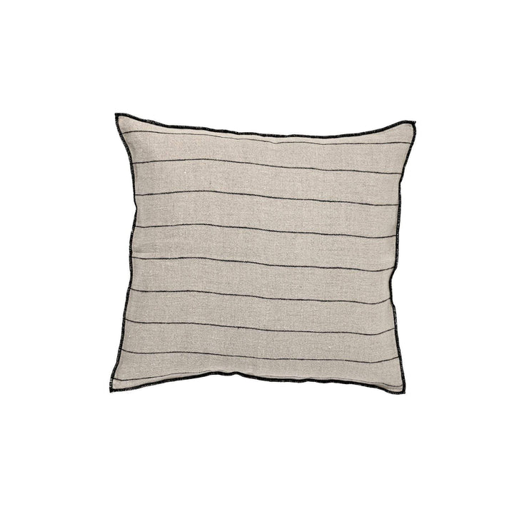Zoco Home Cushion Linen Pillow | Stonewashed Natural/Black | 45x45cm