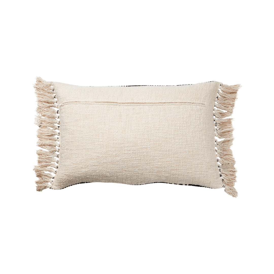 Zoco Home Mali Fringe Pillow | Black 40x60cm