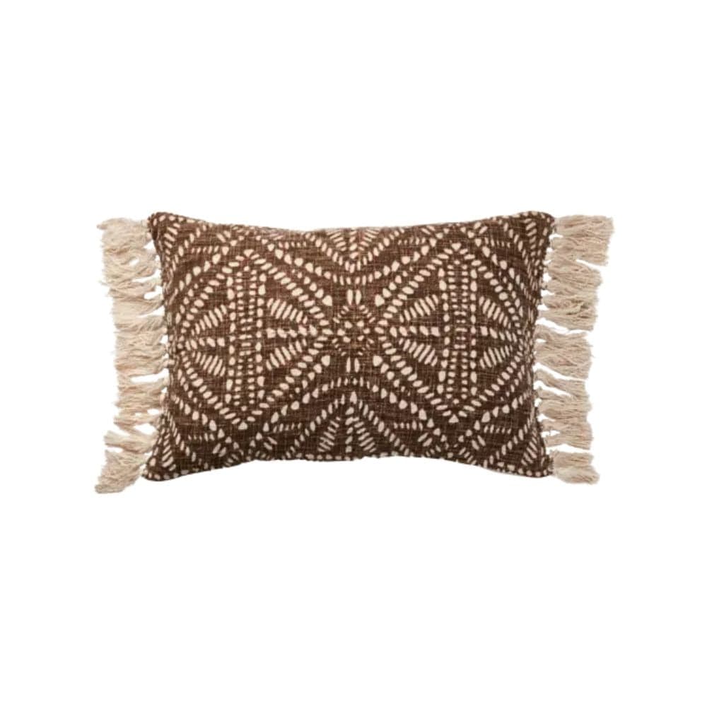 Zoco Home Mali Fringe Pillow | Brown 40x60cm