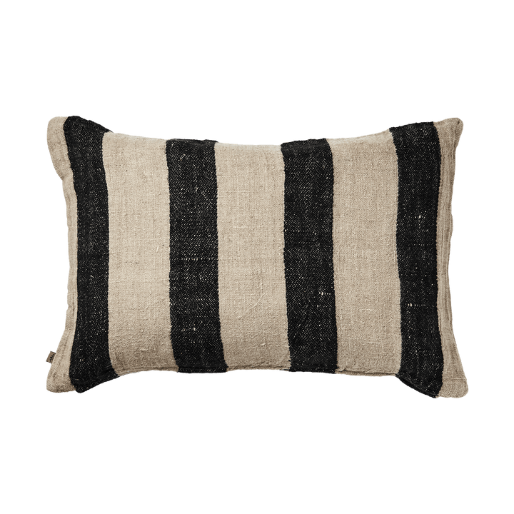 Zoco Home Mali Stripe Cushion Cover | Black/Natural 40x60cm
