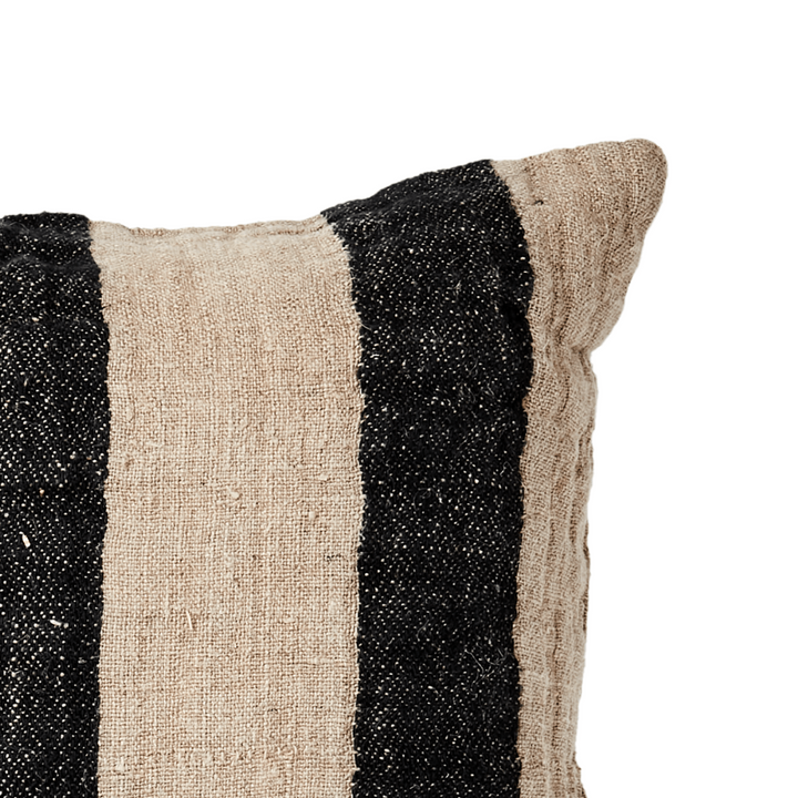 Zoco Home Mali Stripe Pillow | Black/Natural 50x50cm