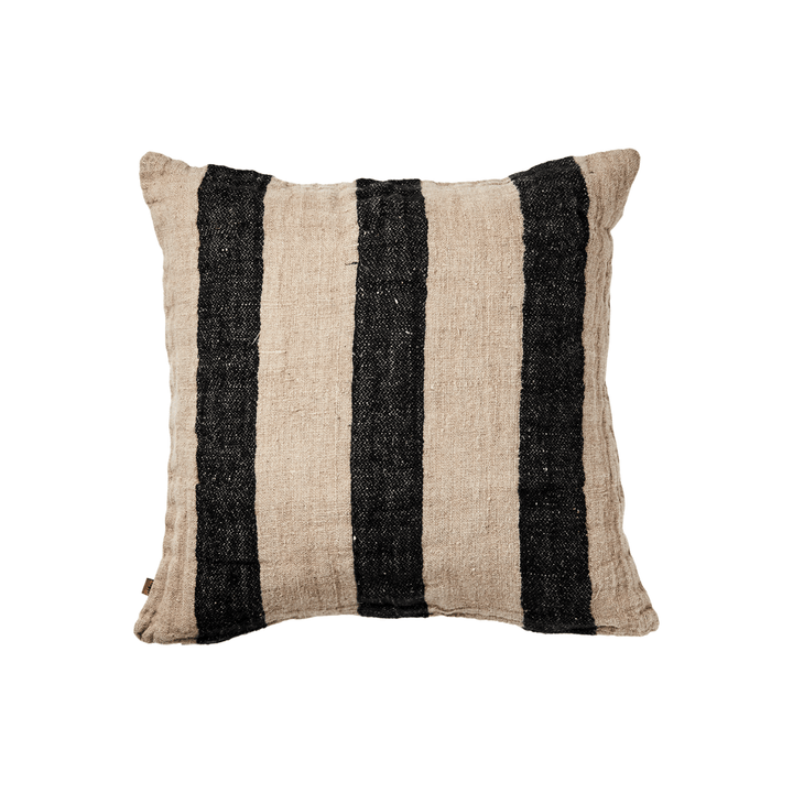 Zoco Home Mali Stripe Pillow | Black/Natural 50x50cm