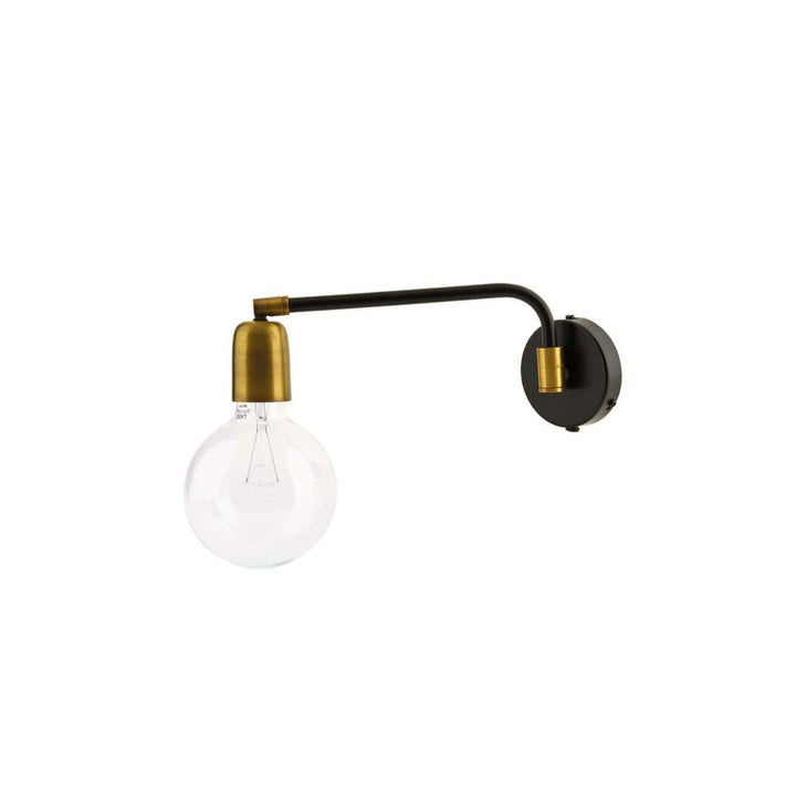 Zoco Home Lighting Molecular Wall Lamp | Black/Brass 22cm