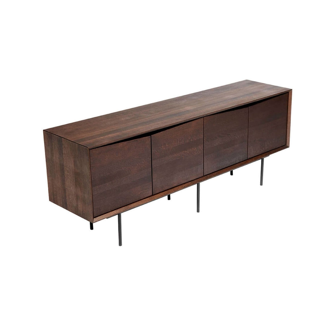 Zoco Home Furniture Oak Sideboard Cabinet | Smoked 185x45x72cm