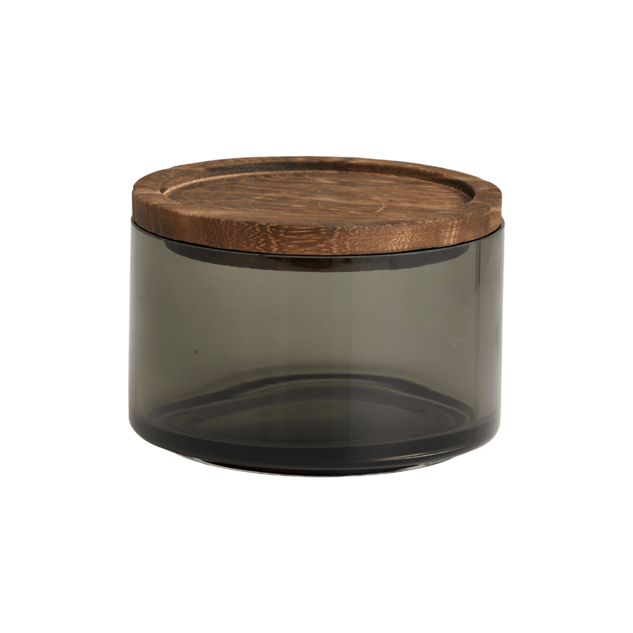 Zoco Home Paulownia storage | Smoked glass 12x8.5cm