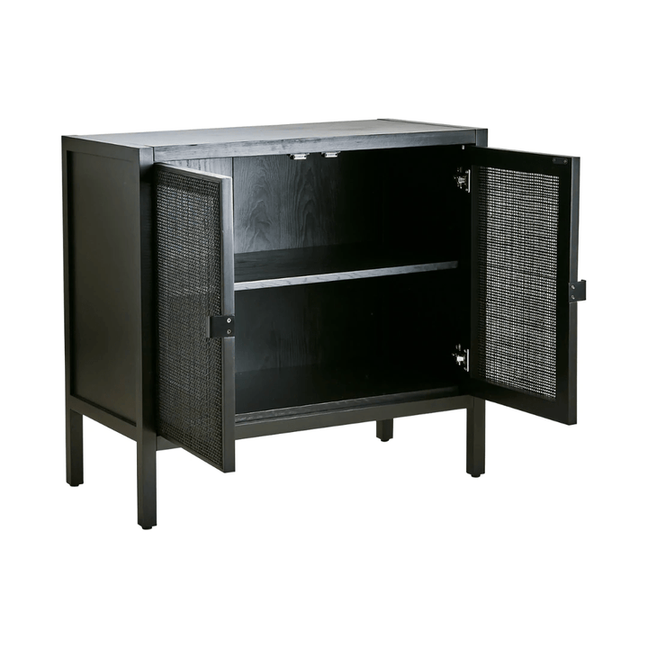 Zoco Home Pine Cabinet | Black 80x40x75cm