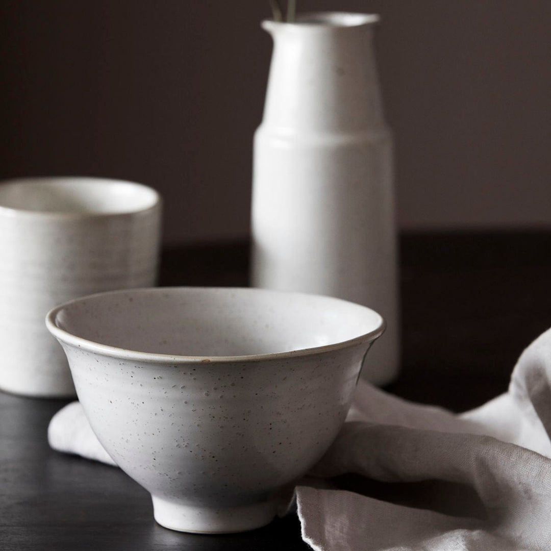 Zoco Home Home accessories Pion Stoneware Bowl | White/Grey 14.5x8.5cm