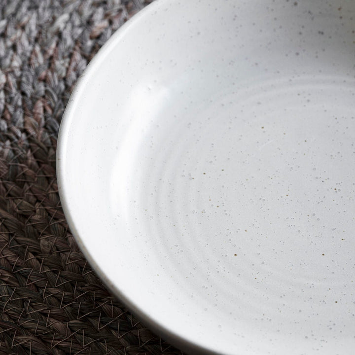 Zoco Home Home accessories Pion Stoneware Bowl | White/Grey 19x4cm
