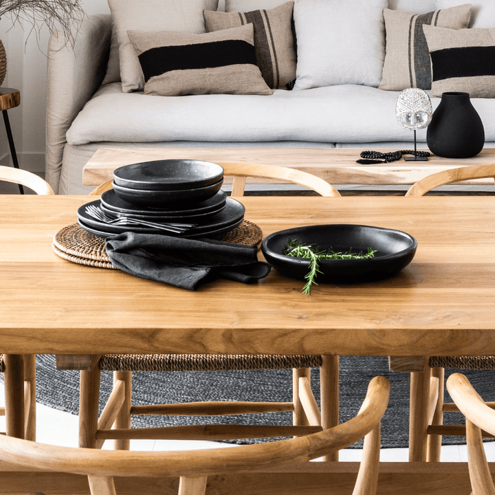 Zoco Home Home accessories Pion Stoneware Dinner Plate | Black 28.5x3.5cm