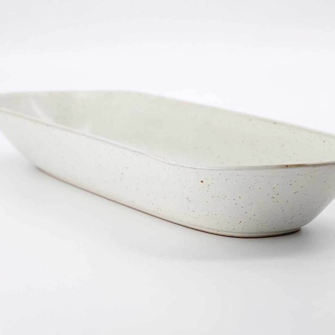 Zoco Home Home accessories Pion Stoneware Serving Dish | White/Grey 35x11.5x4.5cm