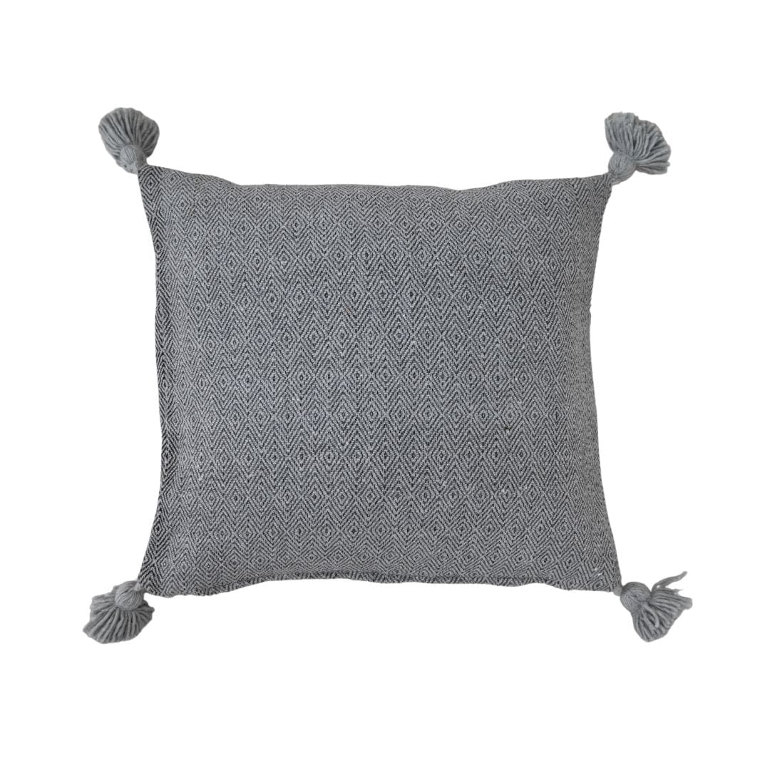 Zoco Home Textiles PomPom Cushion Cover | Grey Pattern 60x60cm
