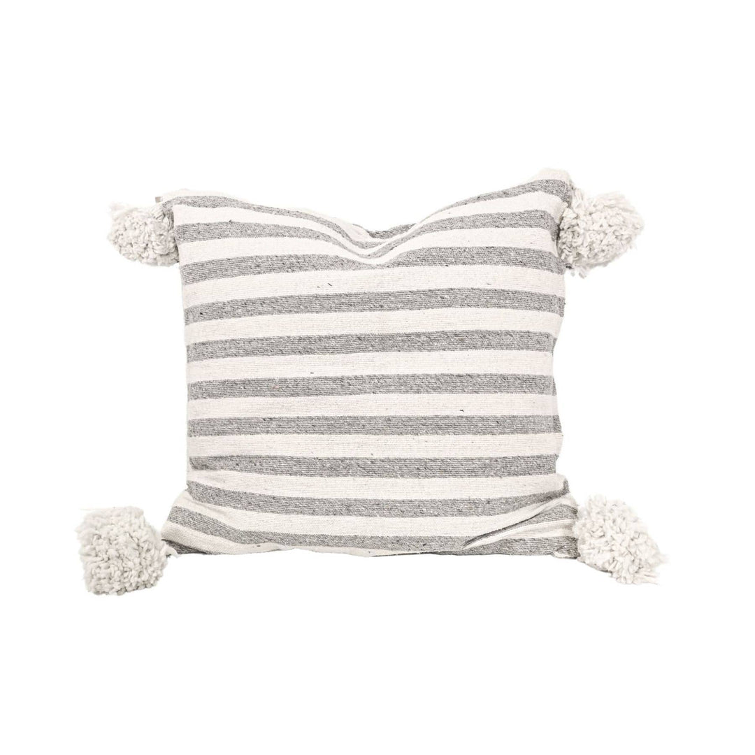 Zoco Home Textiles PomPom Cushion Cover | Grey & White 50cm