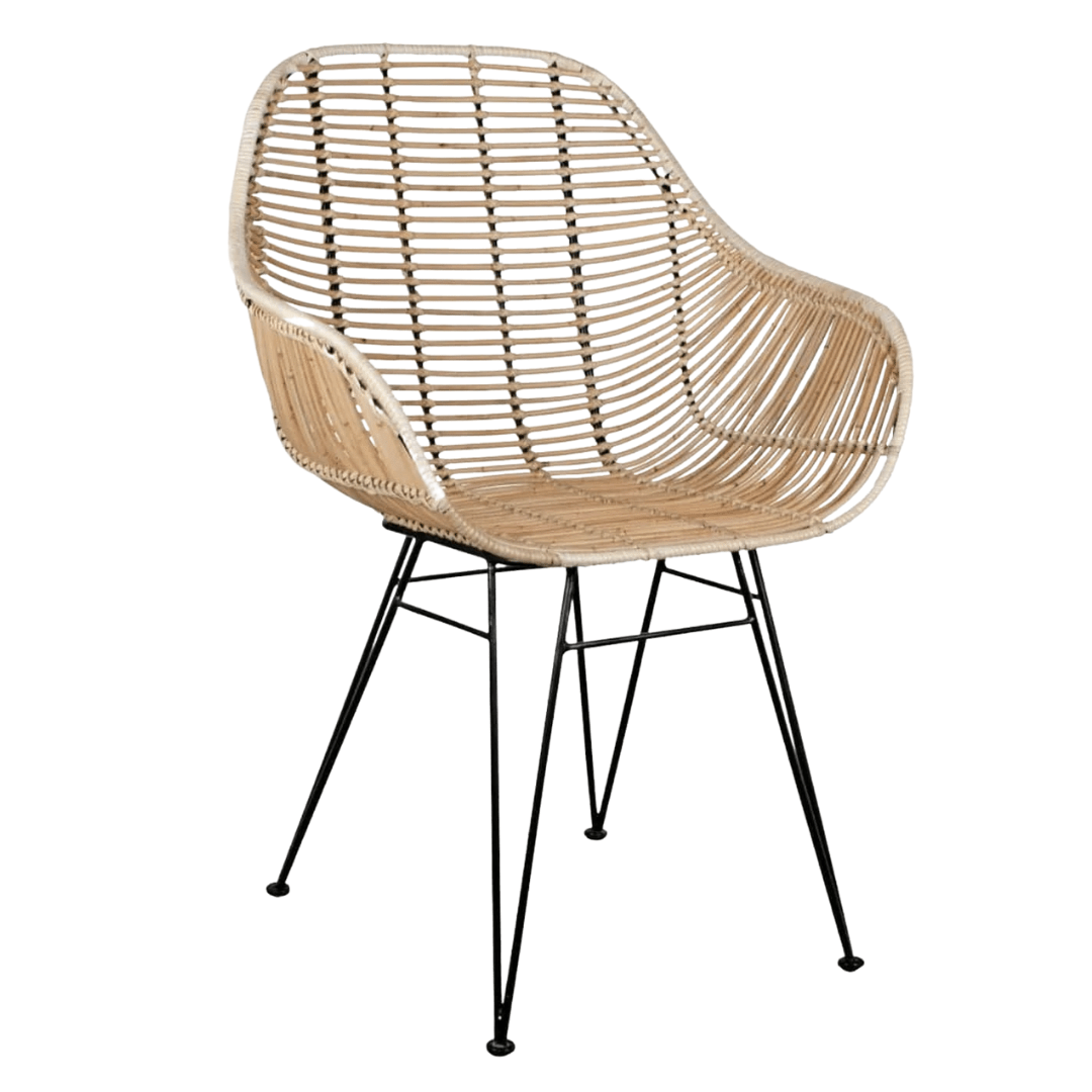 Zoco Home Furniture Rattan Bucket Chair | Natural 64.5x54x45.5/88.5 cm