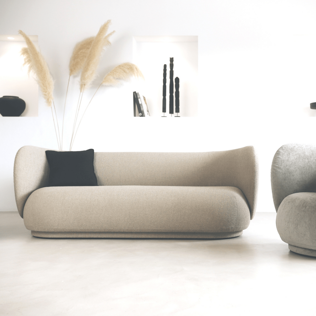 Rico 3 Seater Sofa Boucle 210x79x81.5cm