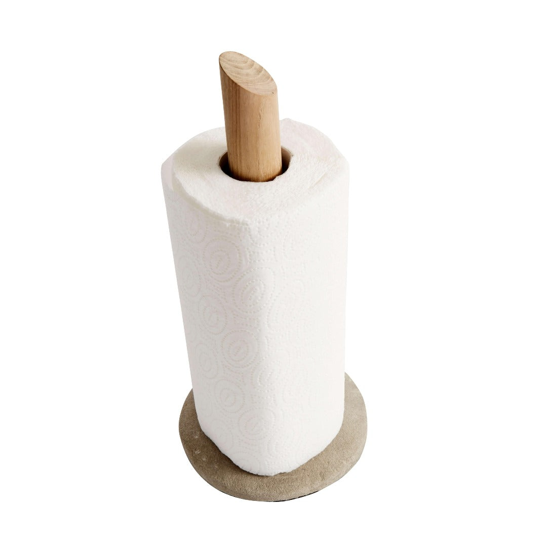 Zoco Home Sandstone Paper Towel Holder | Natural 14x32.5cm