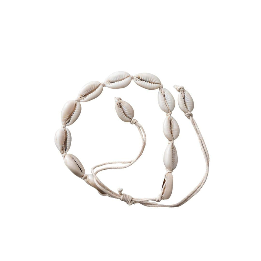 Zoco Home Seashell Anklet | White