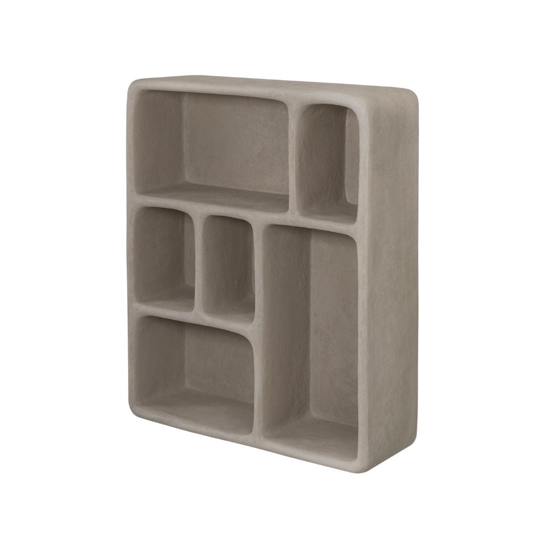 Zoco Home Stone Resin Shelf | Natural | 43.5X12X49.5
