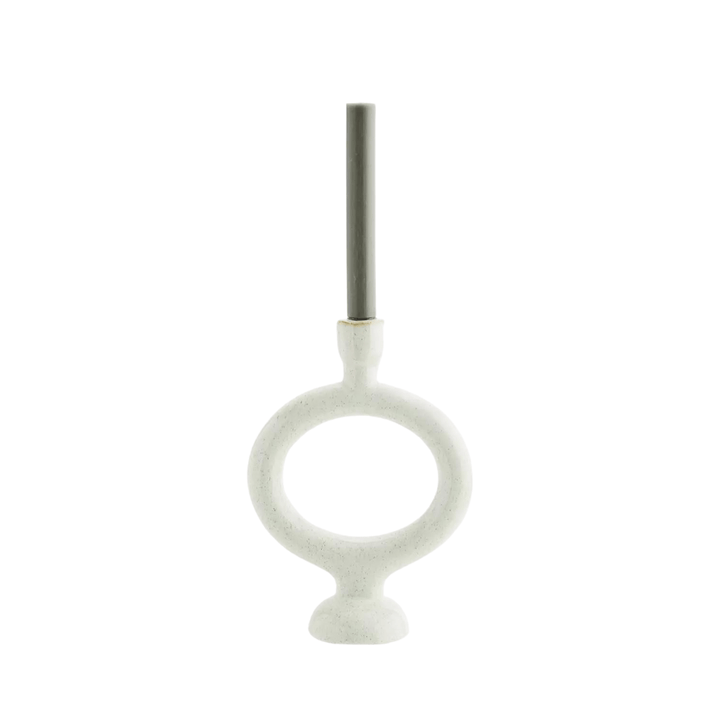 Zoco Home Stoneware Candle Holder | Off White 27.5cm