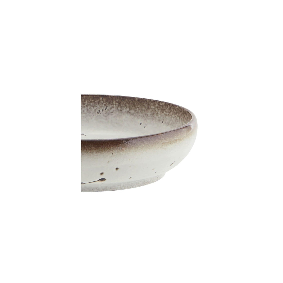 Zoco Home Kitchenware Stoneware Serving Bowl | White/Brown 28x7.5cm