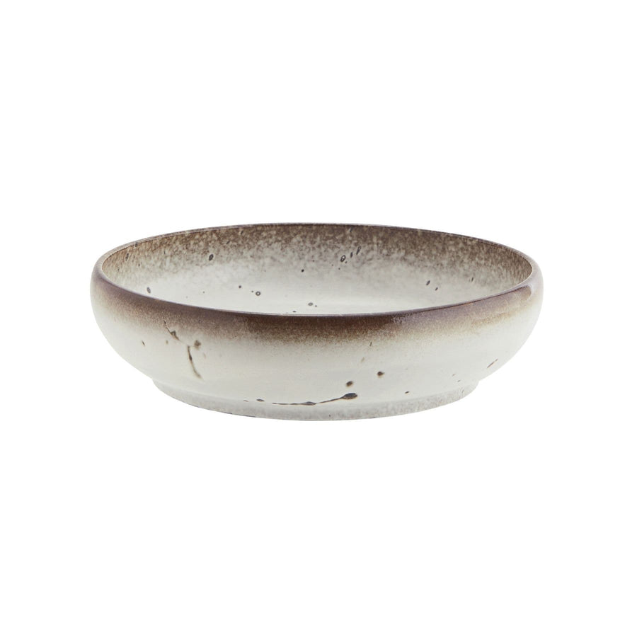 Zoco Home Kitchenware Stoneware Serving Bowl | White/Brown 28x7.5cm