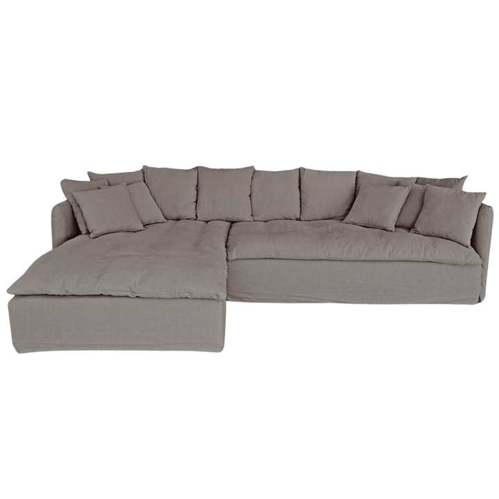 Zoco Home Furniture Tarifa Linen Chaise Longue Sofa