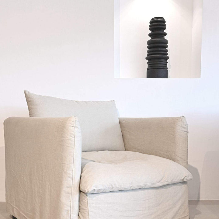 Zoco Home Furniture Tarifa Linen Lounge Sofa | One Seater 100x105x78cm