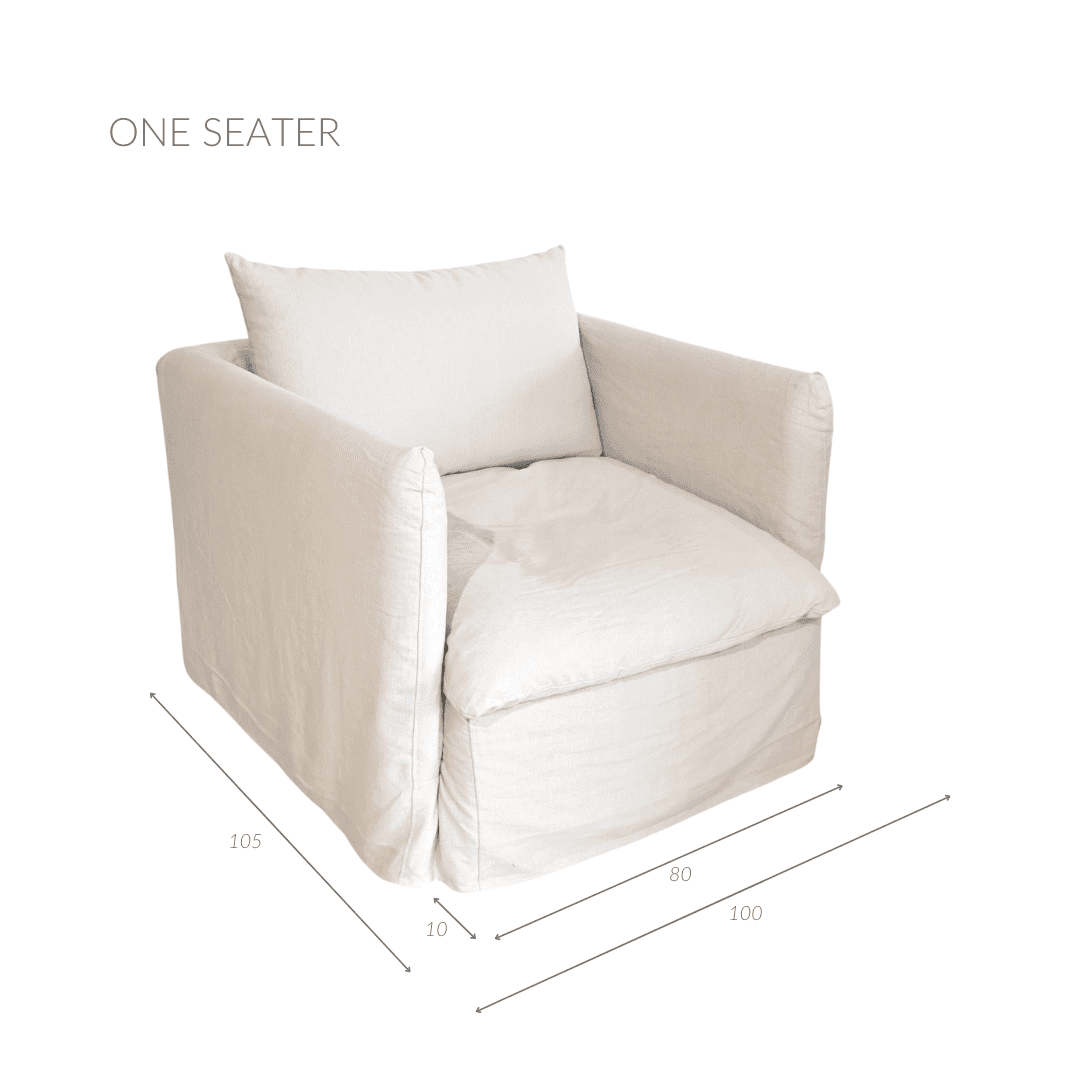 Zoco Home Furniture Tarifa Linen Lounge Sofa | One Seater