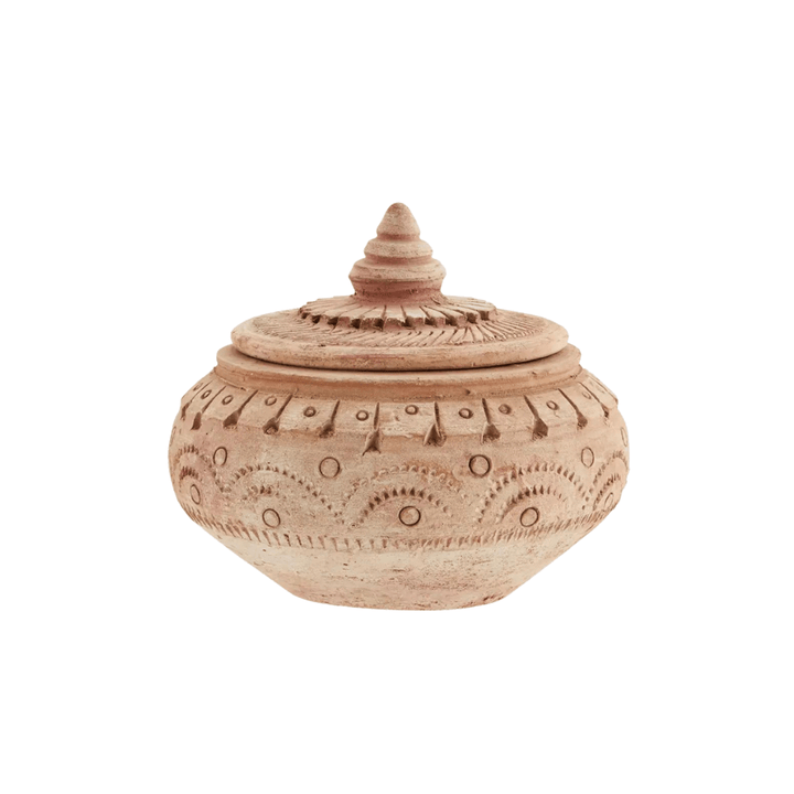 Zoco Home Terracotta Pot w/Lid | 12-15x11-13cm